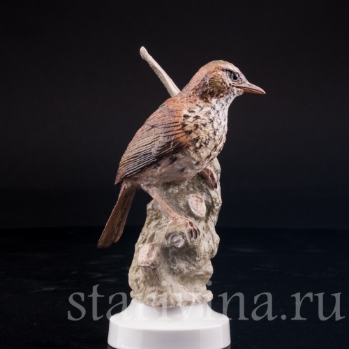 Фарфорвая статуэтка птицы Певчий дрозд, Англия, вт. пол. 20 в.