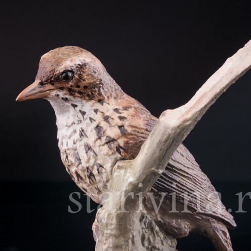 Фарфорвая статуэтка птицы Певчий дрозд, Англия, вт. пол. 20 в.