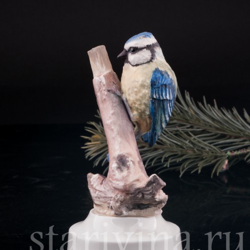 Статуэтка птицы из фарфора Лазоревка, Англия, вт. пол. 20 в.