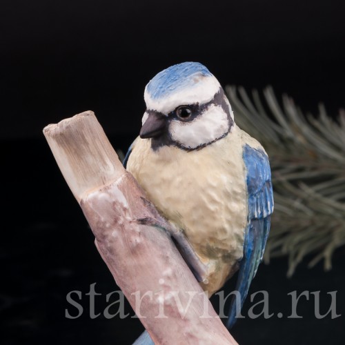 Статуэтка птицы из фарфора Лазоревка, Англия, вт. пол. 20 в.