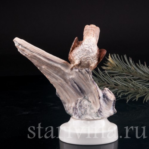 Фигурка птицы из фарфора Крапивник, Англия, вт. пол. 20 в.