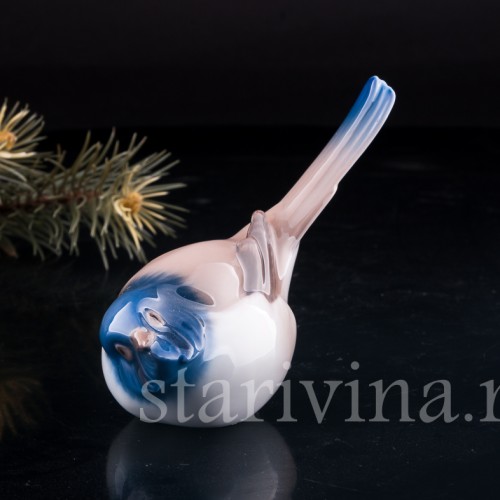 Фигурка птицы из фарфора Синица-оптимист, Bing & Grondahl, Дания, сер. 20 в.