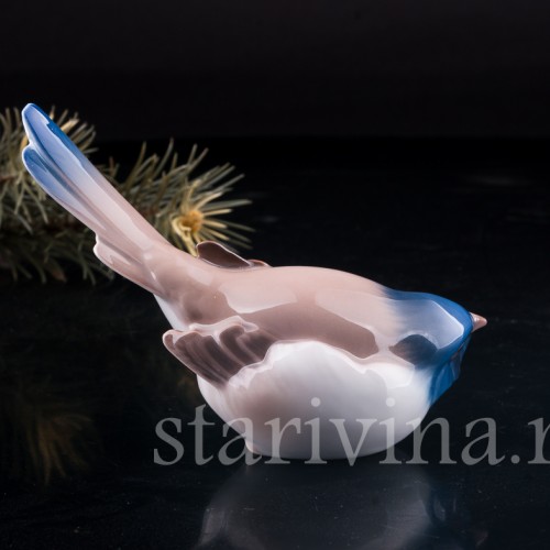 Фигурка птицы из фарфора Синица-оптимист, Bing & Grondahl, Дания, сер. 20 в.