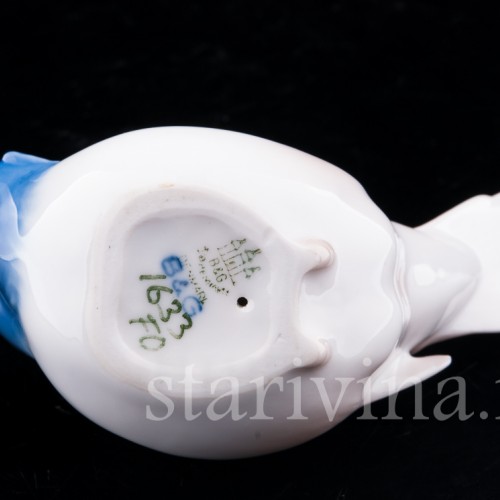 Фигурка птицы из фарфора Синица-оптимист, Bing & Grondahl, Дания, сер. 20 в.