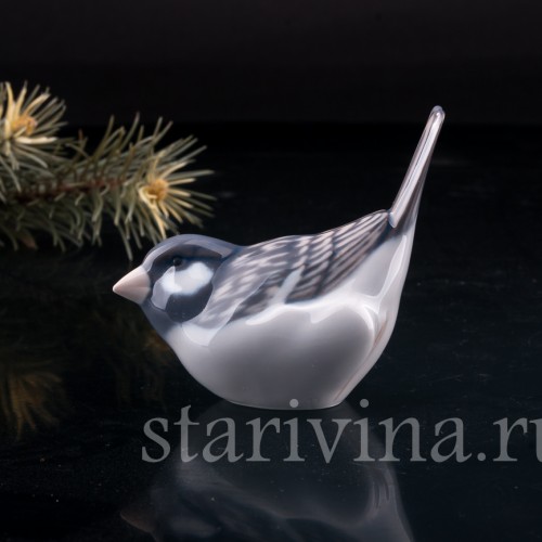 Статуэтка птицы из фарфора Воробей, Royal Copenhagen, Дания, вт. пол. 20 в.