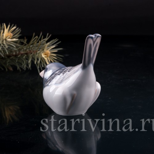 Статуэтка птицы из фарфора Воробей, Royal Copenhagen, Дания, вт. пол. 20 в.