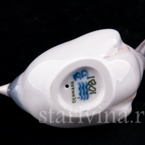 Статуэтка птицы из фарфора Воробей, Royal Copenhagen, Дания, вт. пол. 20 в.