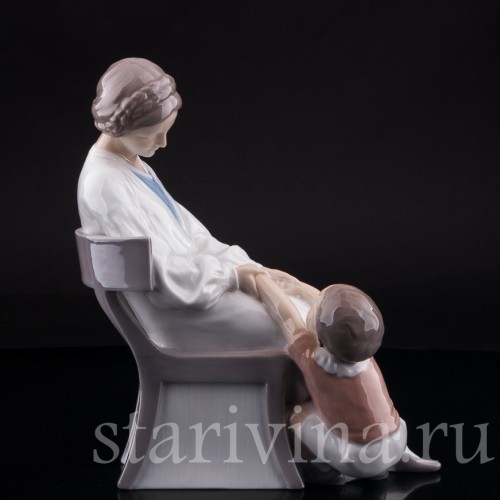 Фигурка из фарфора Мама с сыном, Bing & Grondahl, Дания, 1915-48 гг.