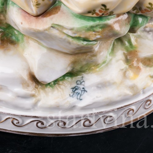 Статуэтка из фарфора Пасторальная пара, Volkstedt, Германия, до 1935 г.