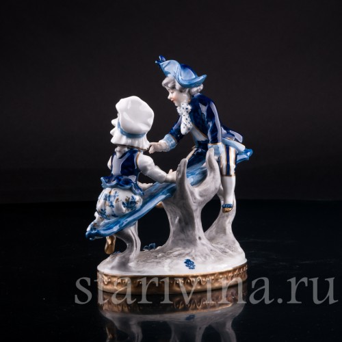 Дети на качелях, кобальт, Volkstedt, Германия, вт. пол. 20 в