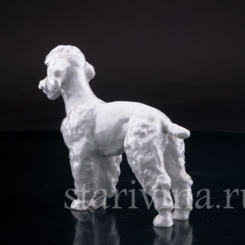 Фигурка собаки из фарфора Пудель, Meissen, Германия, 1964 г.