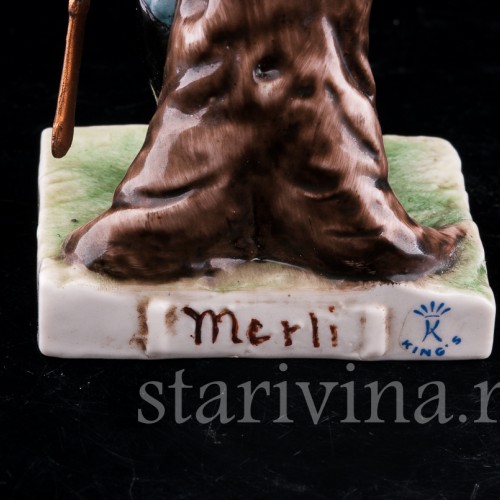 Фигурка солдата из фарфора Американский кавалерист, Bruno Merli, Италия, сер. 20 в.