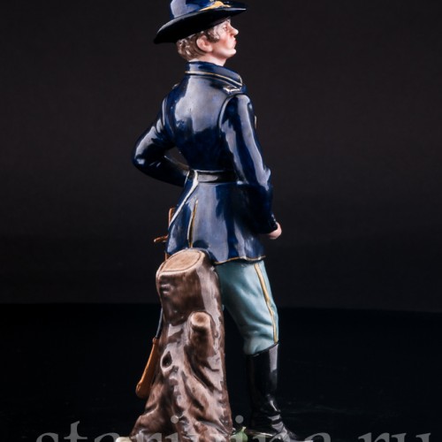 Фигурка солдата из фарфора Американский кавалерист, Bruno Merli, Италия, сер. 20 в.