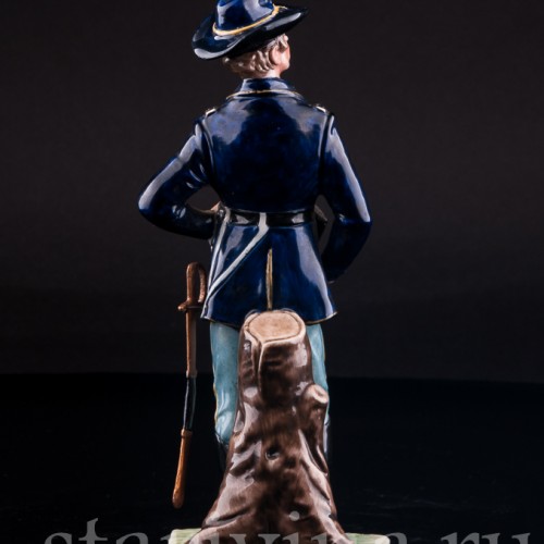 Фигурка солдата из фарфора Американский кавалерист, Bruno Merli, Италия, сер. 20 в.