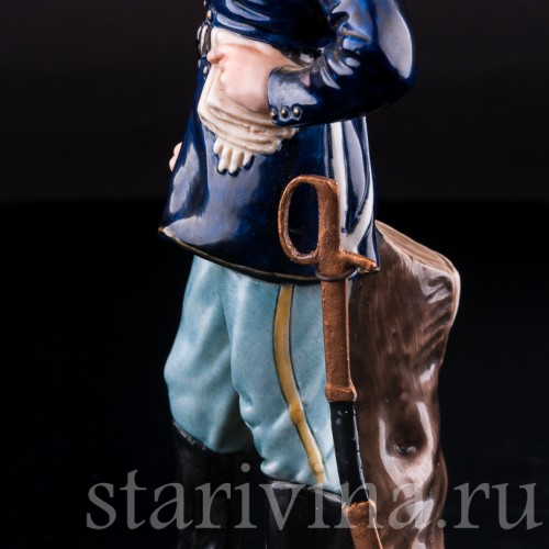 Фигурка солдата из фарфора Американский кавалерист, Bruno Merli, Италия, сер. 20 в.