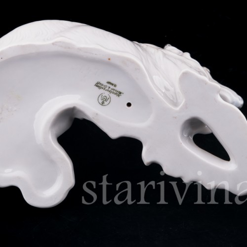 Фарфорвая статуэтка собаки Борзая, Metzler & Ortloff, Германия, 1930-72 гг.