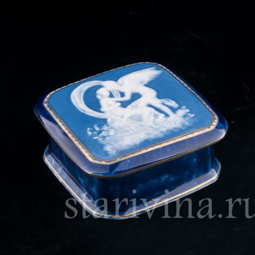 Фарфоровая Шкатулка Амур и Психея, Limoges, Франция, кон. 19 в.