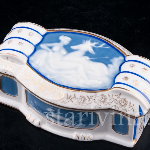 Фарфоровая Шкатулка Диана, Limoges, Франция, кон. 19 - нач. 20 вв.