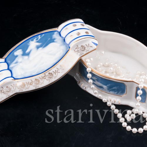 Фарфоровая Шкатулка Диана, Limoges, Франция, кон. 19 - нач. 20 вв.