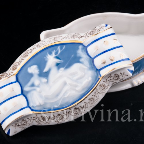 Фарфоровая Шкатулка Диана, Limoges, Франция, кон. 19 - нач. 20 вв.