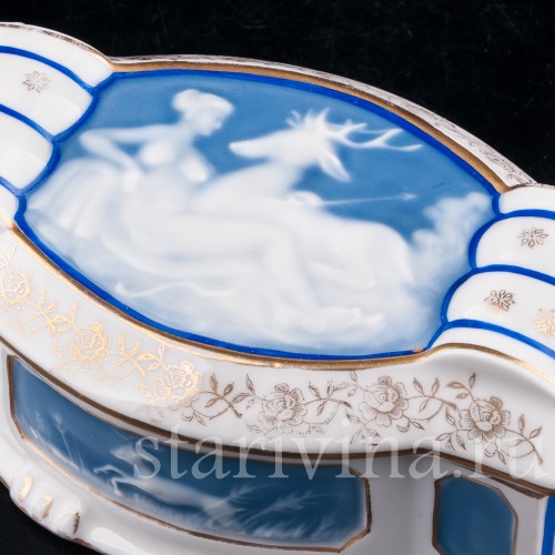 Фарфоровая Шкатулка Диана, Limoges, Франция, кон. 19 - нач. 20 вв.