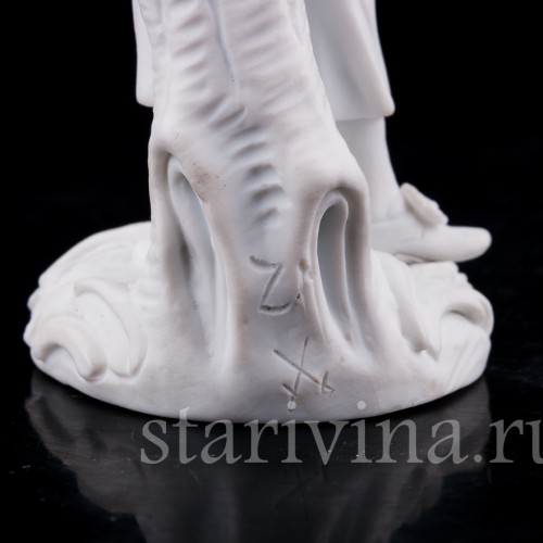 Фигурка из фарфора Мальчик с петухом, Meissen, Германия, 19 в.