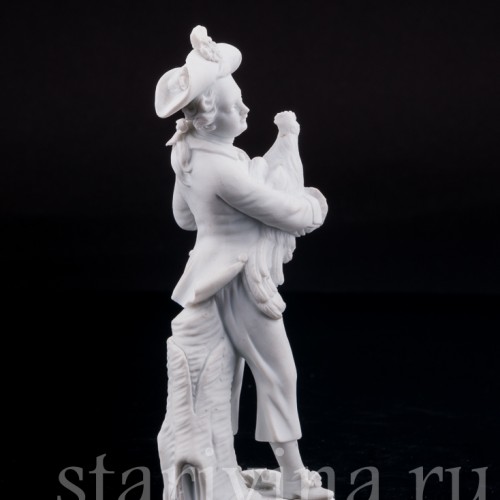 Фигурка из фарфора Мальчик с петухом, Meissen, Германия, 19 в.