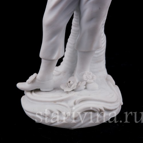 Фигурка из фарфора Мальчик с петухом, Meissen, Германия, 19 в.