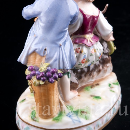 Аллегория осени, дети с козликом, Дрезден, Германия, кон. 19 в