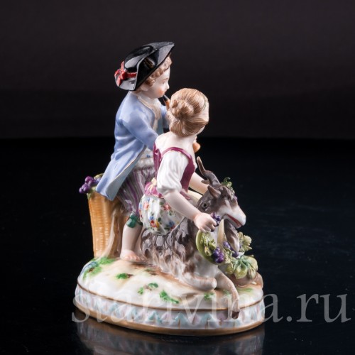 Аллегория осени, дети с козликом, Дрезден, Германия, кон. 19 в