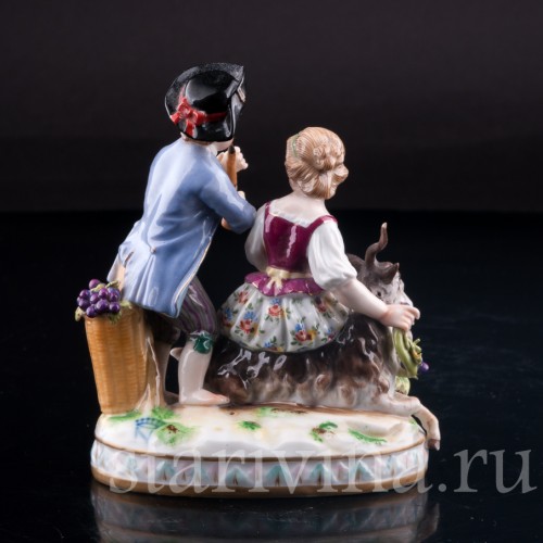 Аллегория осени, дети с козликом, Дрезден, Германия, кон. 19 в