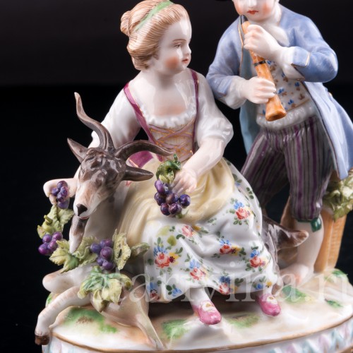 Аллегория осени, дети с козликом, Дрезден, Германия, кон. 19 в