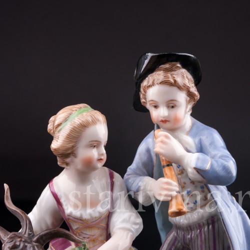 Аллегория осени, дети с козликом, Дрезден, Германия, кон. 19 в