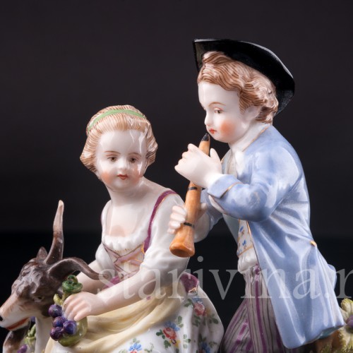 Аллегория осени, дети с козликом, Дрезден, Германия, кон. 19 в