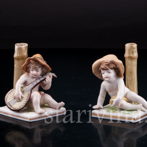 Статуэтка детей из фарфора Два путти, Ernst Bohne Sohne, Германия, нач. 20 в.