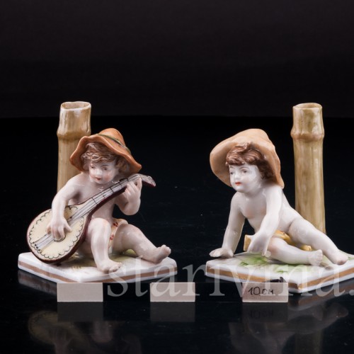 Статуэтка детей из фарфора Два путти, Ernst Bohne Sohne, Германия, нач. 20 в.