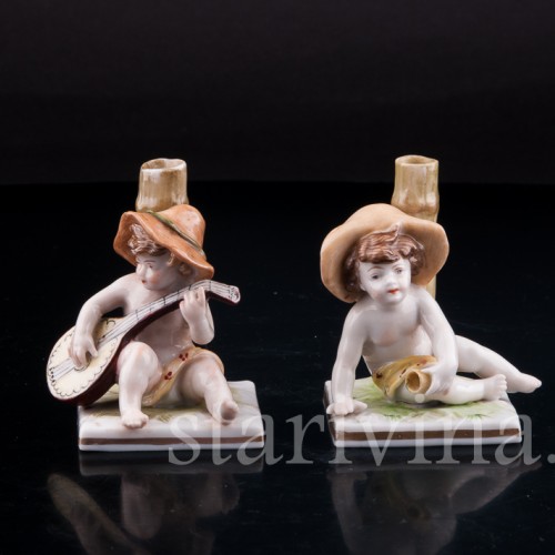 Статуэтка детей из фарфора Два путти, Ernst Bohne Sohne, Германия, нач. 20 в.