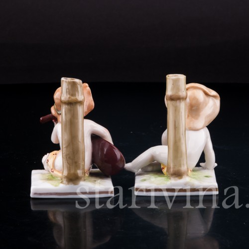 Статуэтка детей из фарфора Два путти, Ernst Bohne Sohne, Германия, нач. 20 в.