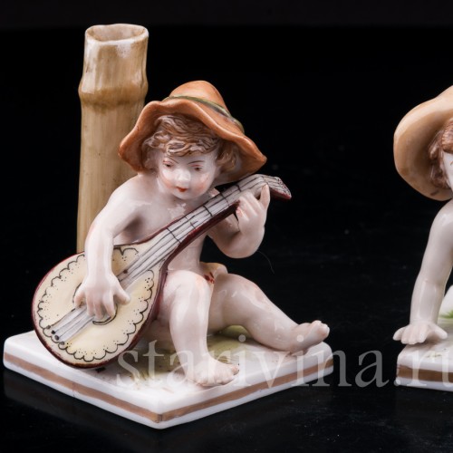 Статуэтка детей из фарфора Два путти, Ernst Bohne Sohne, Германия, нач. 20 в.