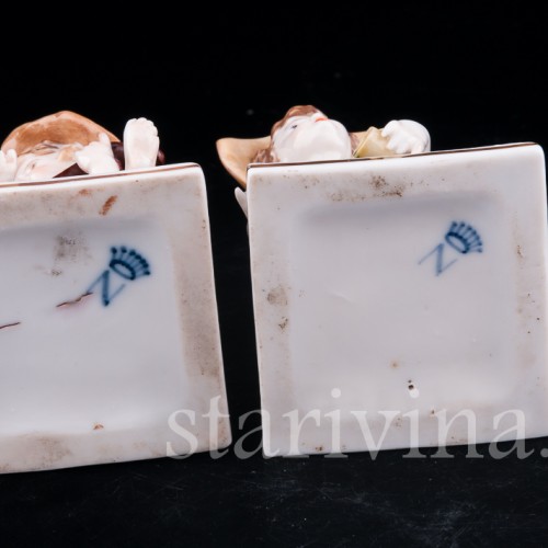 Статуэтка детей из фарфора Два путти, Ernst Bohne Sohne, Германия, нач. 20 в.