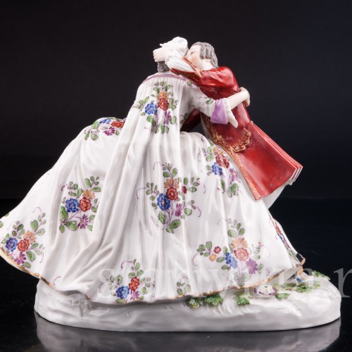 Фарфорвая статуэтка Страстный поцелуй, пара, Volkstedt, Германия, нач. 20 в.