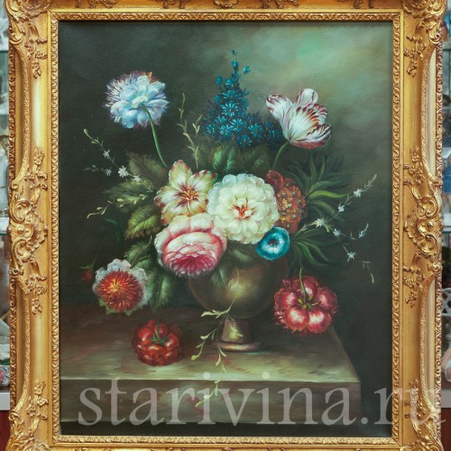 Картина маслом Натюрморт в голландском стиле, , сер. 20 в.