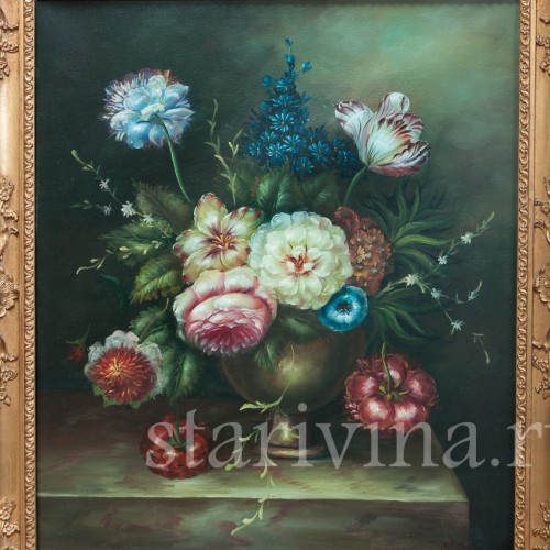 Картина маслом Натюрморт в голландском стиле, , сер. 20 в.