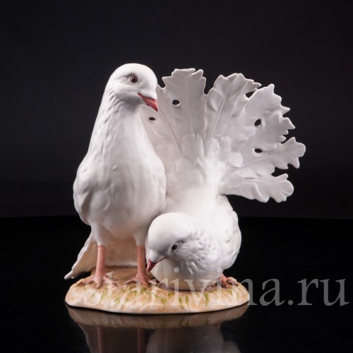 Фигурка птиц из фарфора Голуби, Goebel, Германия, до 1990 г.