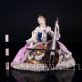 Фарфоровая статуэтка Дама с виолончелью, кружевная, Дрезден, Германия, нач. 20 в