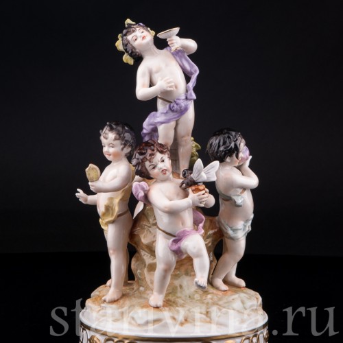 Фарфорвая композиция Аллегория пяти чувств, Volkstedt, Германия, вт. пол. 20 в.