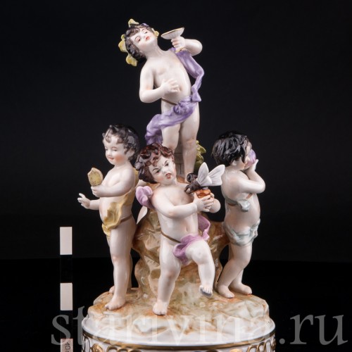 Фарфорвая композиция Аллегория пяти чувств, Volkstedt, Германия, вт. пол. 20 в.