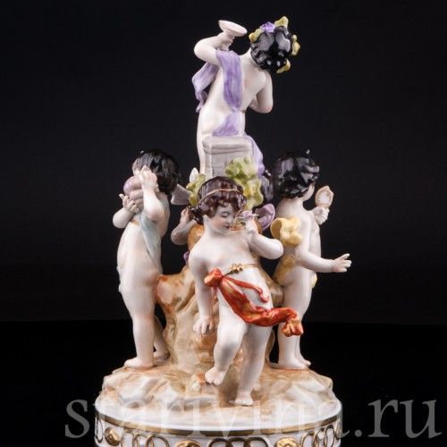 Фарфорвая композиция Аллегория пяти чувств, Volkstedt, Германия, вт. пол. 20 в.