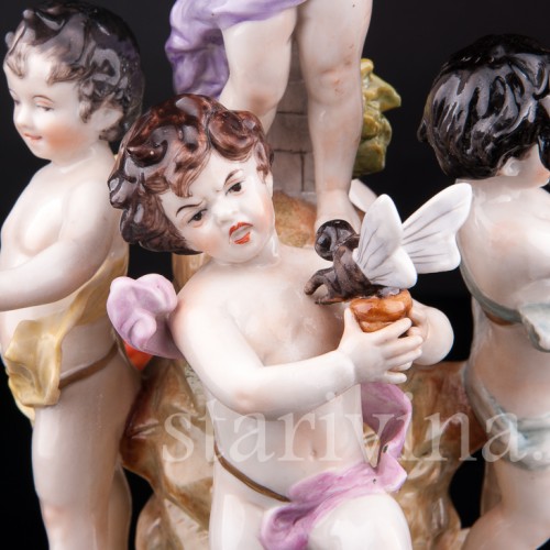 Фарфорвая композиция Аллегория пяти чувств, Volkstedt, Германия, вт. пол. 20 в.