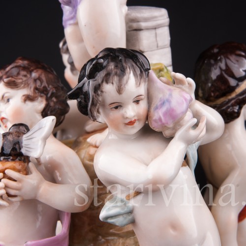 Фарфорвая композиция Аллегория пяти чувств, Volkstedt, Германия, вт. пол. 20 в.